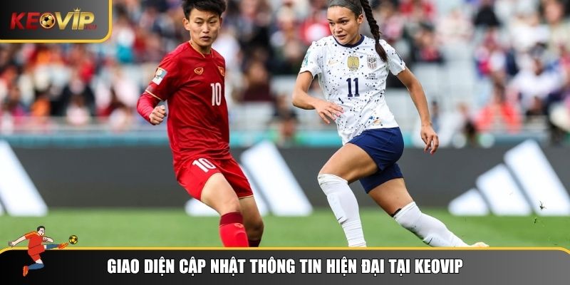Giao diện của trang thông tin bóng đá Keovip